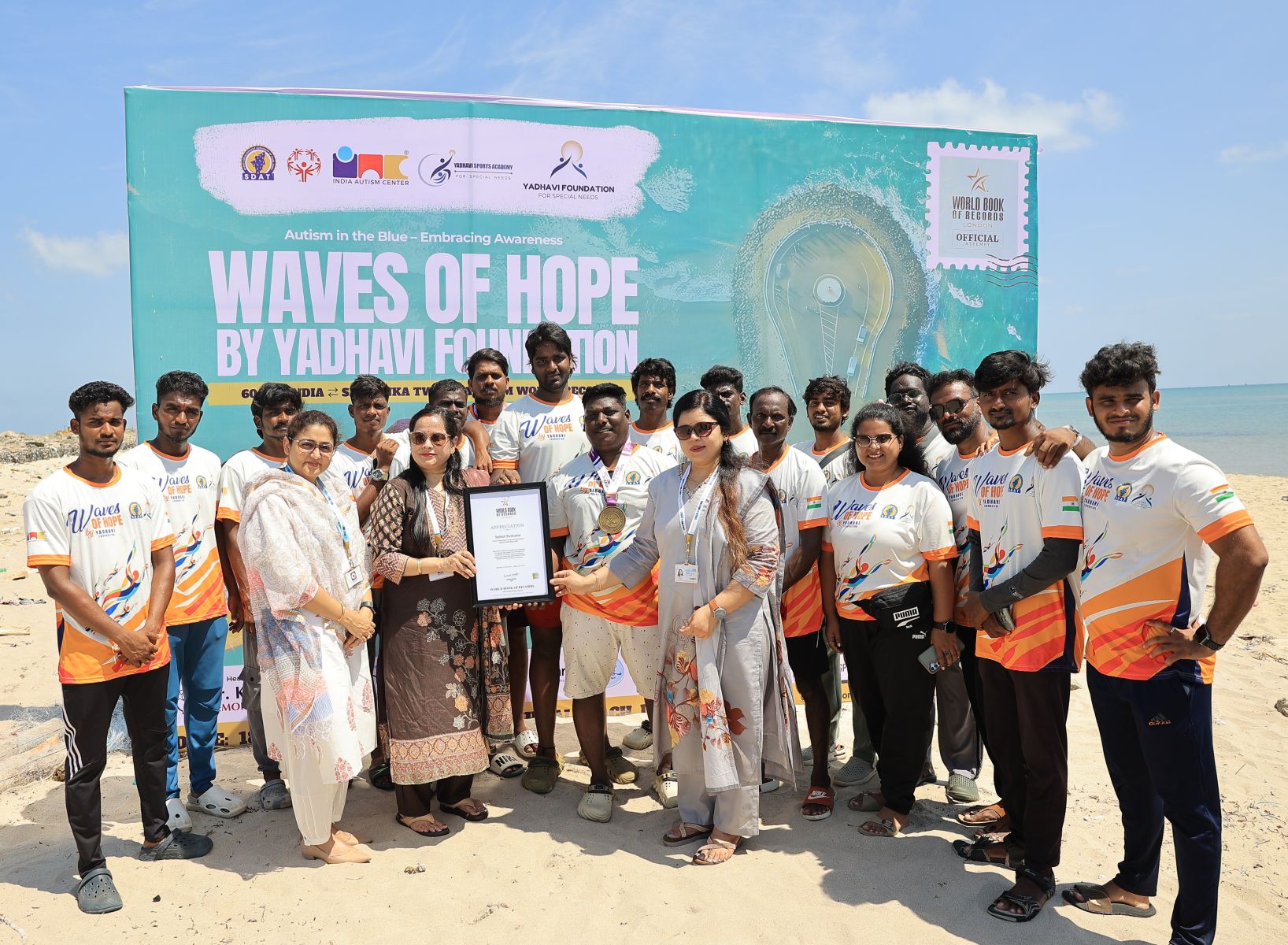 Waves of Hope: Four Children with Autism Make History with a 60 KM International Sea Swim